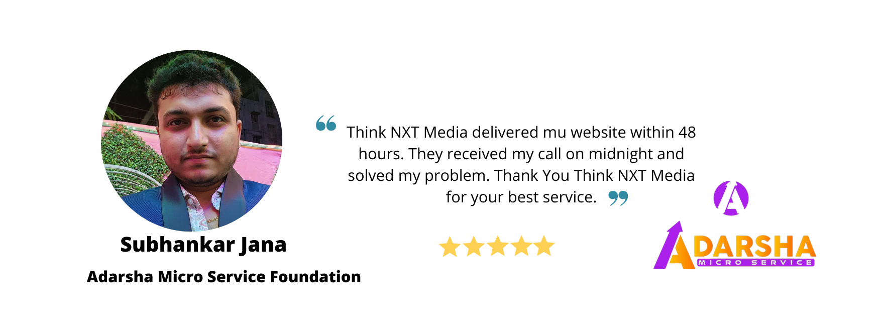 Client testimonial