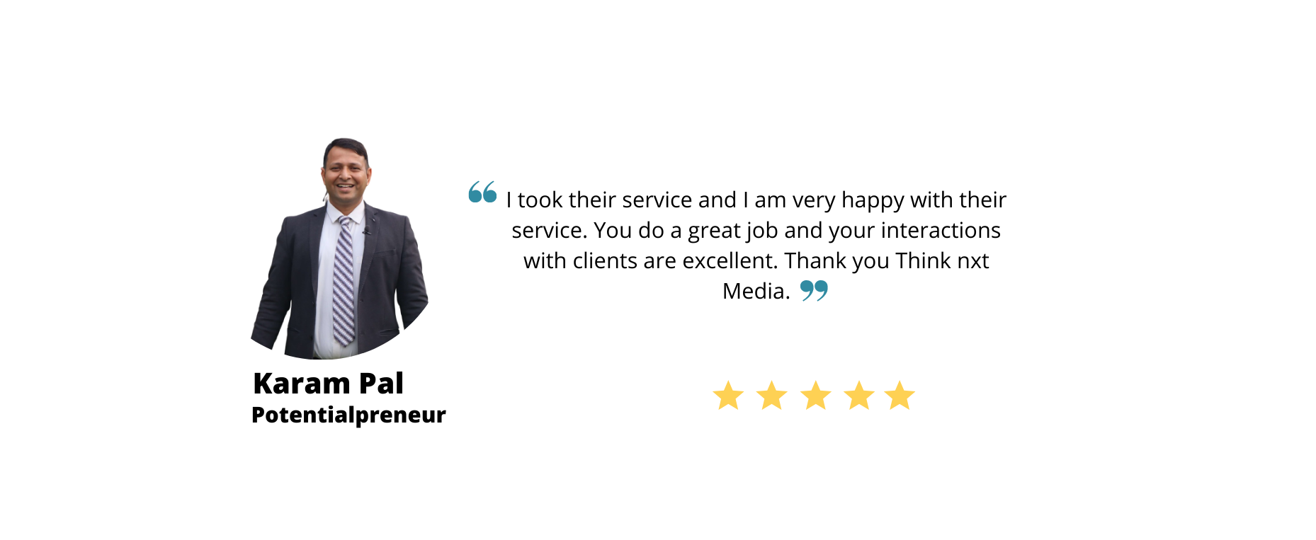 Client testimonial